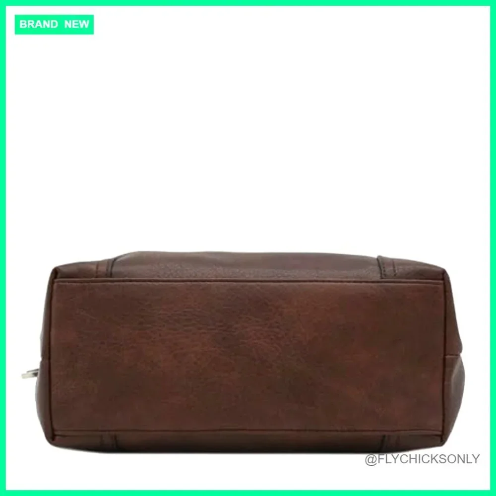 Large Faux Leather Hobo Shoulder Bag with Zipper Pockets and Detachable Strap